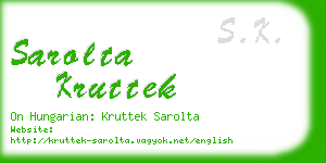 sarolta kruttek business card